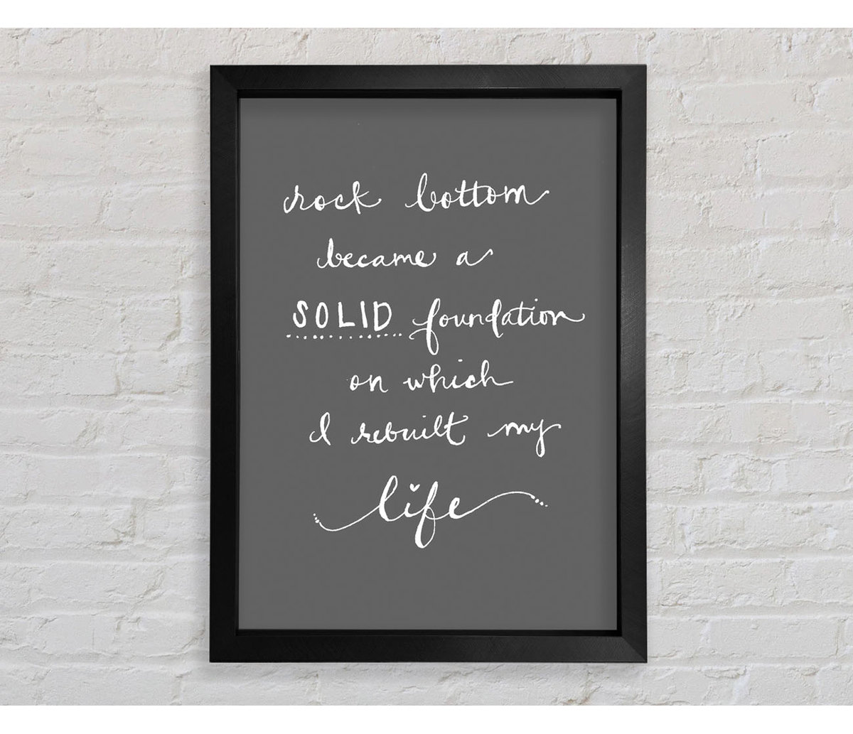 Bright Star Rock Bottom Grey - Single Picture Frame Typography | Wayfair.co.uk